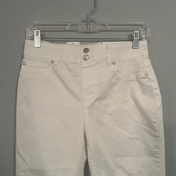NWT C Est 1946 Hi Rise Denim Skinny Crop Jeans White Size 6 - Picture 3 of 9
